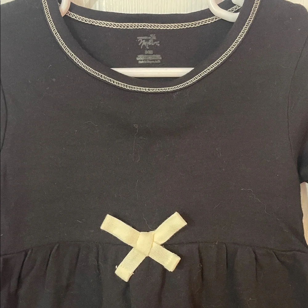 Touched by Nature Girls Black Long Sleeve Dress Size 24 Months